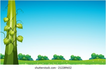 Illustration of a view with beanstalk