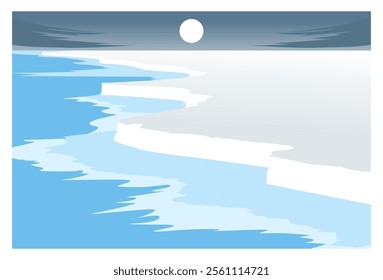 
illustration of a view of the largest ice land and the sea next to it. Suitable for backgrounds, advertisements, wall decorations, screen decorations, covers, hanging labels.