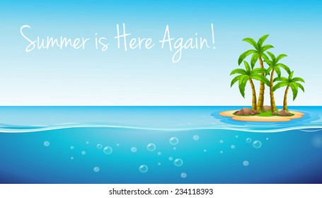 Illustration of a view of summer
