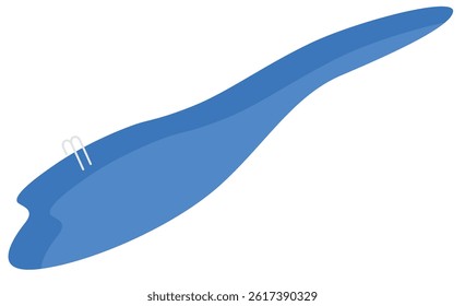 Illustration of a view of a swimming pool