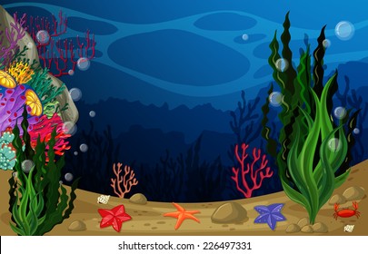 illustration of a view underwater