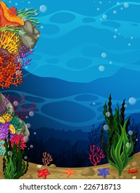 illustration of a view underwater