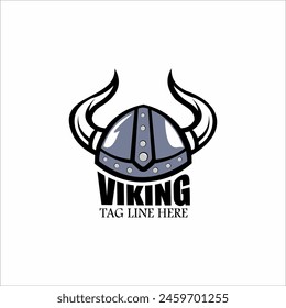 Illustration of a viking helmet with horns. male symbol