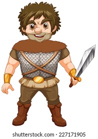 Illustration of viking with sword