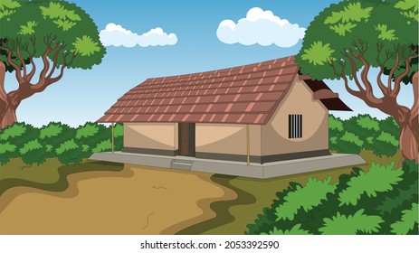 Illustration of Village home vector art