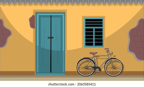 Illustration of Village house vector art