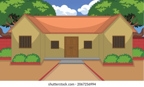 Illustration of Village house vector art