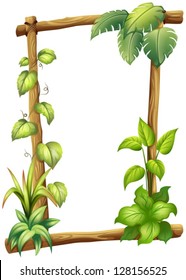 Illustration of a vine plant on a white background