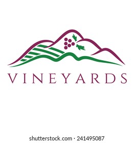 Ilustración de viñedos. Vector