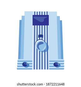 illustration of vintage antique radio on white background