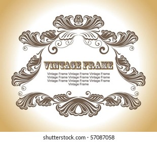 Illustration vintage background card for design - vector