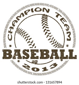 illustration of vintage baseball label. sports logo element