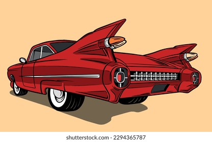 Illustration of vintage car vector