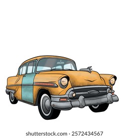 Illustration of vintage car vector