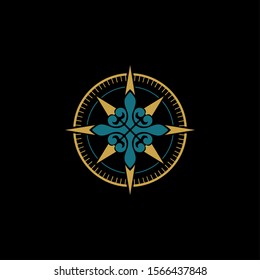 an illustration of vintage compass