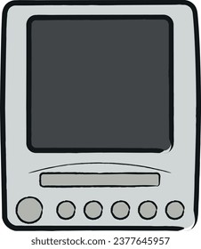 Illustration of a vintage CRT television