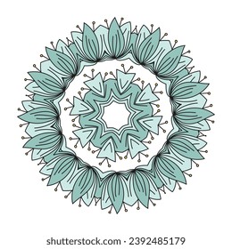 Illustration of a vintage floral pattern for seamless decoration