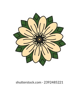 Illustration of a vintage floral pattern for seamless decoration