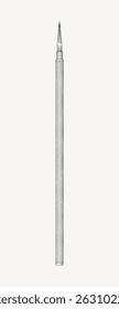 Illustration of a vintage fountain pen with a detailed nib and textured body. The pen is depicted in a classic, elegant style, emphasizing its vintage charm. Vintage art illustration vector.