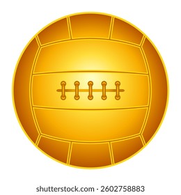 Illustration of a vintage gold soccer ball