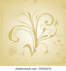 Illustration vintage grunge background card for design - vector