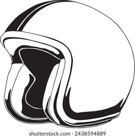 illustration vintage helm back and white