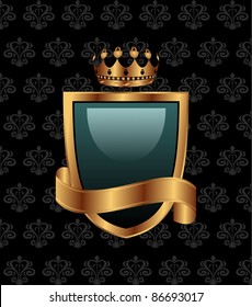 Illustration vintage with heraldic elements - vector