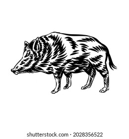 Illustration von Vintage-Hähnchen-Vektorgrafik für Logo