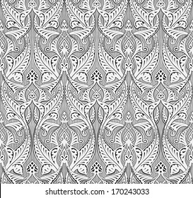 Illustration of a vintage intricate seamlessly tilable repeating Islamic motif background pattern swatch