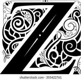 Illustration of a Vintage Monogram Featuring the Letter Z
