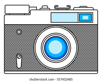Illustration of the vintage photographic camera icon