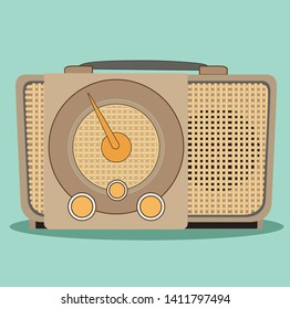 Illustration of a Vintage Radio