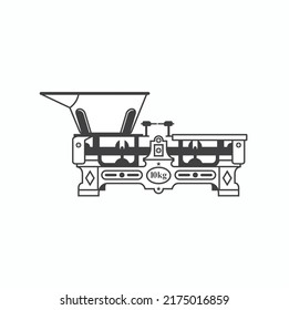 illustration of vintage scale, vector art.