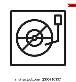 illustration de l'icône de la ligne de vinyle 
