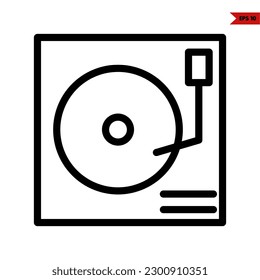 illustration of vinyl line icon 