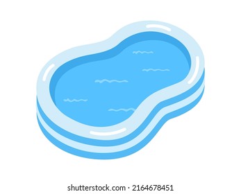 Illustration of a vinyl pool for children for home use.