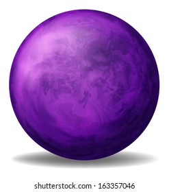Illustration eines violetten Balls auf weißem Hintergrund