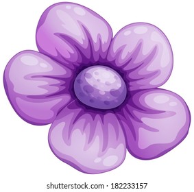 Illustration of a violet flower on a white background