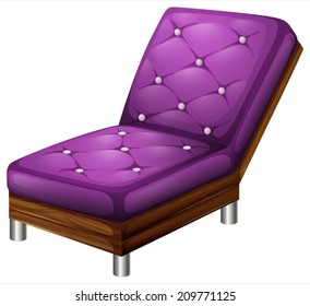 Illustration of a violet furniture on a white background