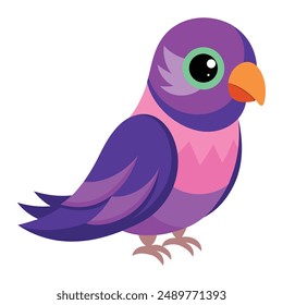 Ilustración de violeta enmascarado lovebird Aislado