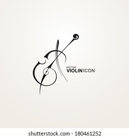 illustration with a violin