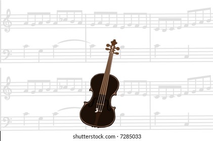 illustration with violin