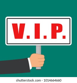 Illustration of vip word sign flat concept