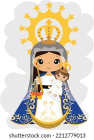 Ilustración de la Virgen de Candelaria, Nuestra Señora de Candelaria, Virgen María, Perú, Bolivia, Puno, imágenes religiosas