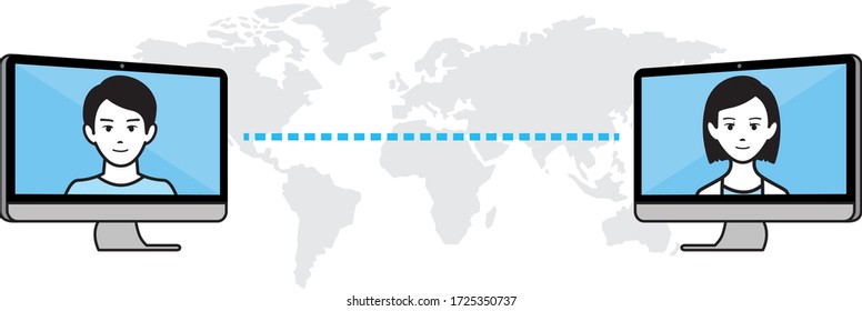 illustration of virtual Meetings image
