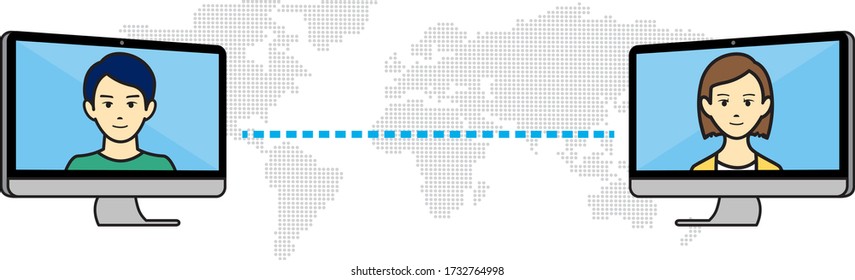 illustration of virtual Meetings image