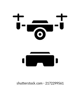 Icono de realidad virtual aislado en fondo blanco