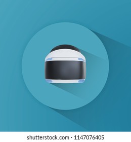 Illustration of virtual reality for entertainment circle icon, Vector, Eps File