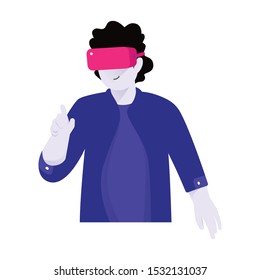 illustration a virtual reality and game