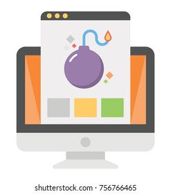 
Illustration of virus attack on an online data document